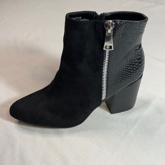 ROUGE HELIUM NWOT Ankle Boots suede & snake 10 - Picture 1 of 8